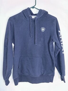 Ariat Navy Pullover Hoodie with Chest Shield Logo